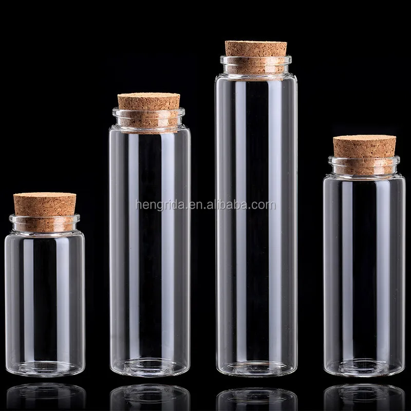 25ml Borosilicate Small Glass Vials With Cork Top For Wedding Favors