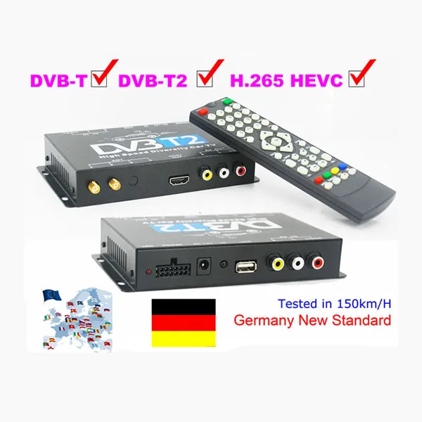 

DVB-T265 Germany DVB-T2 H.265 HEVC Auto Mobile Car Digital TV receiver box