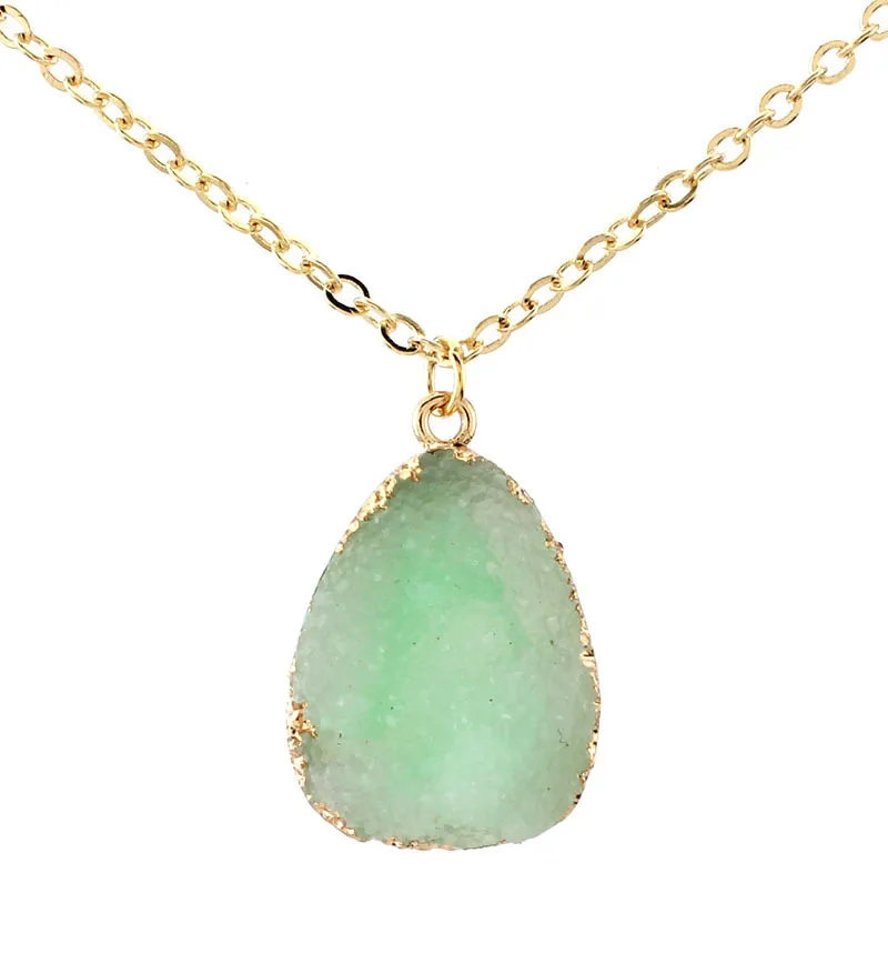 

Europe hot selling irregular natural stone pendant necklace for women