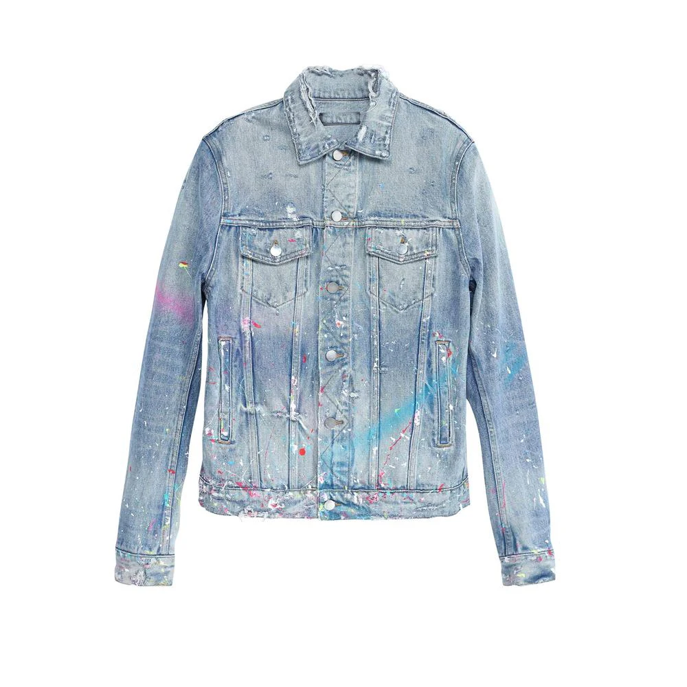 

SPLATTERED PAINT CUSTOM DENIM JACKET FOR MEN