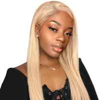 

2019 Pre Plucked 10A 100% Malaysian Human Hair Russian Wigs blonde 613 lace front wig human hair