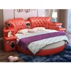 CBMMART king size round bed on sale, red leather round bed with mattress