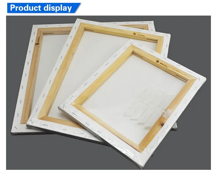 Customized Sizes Blank Stretched Artist Canvas With Wood Frame - Buy