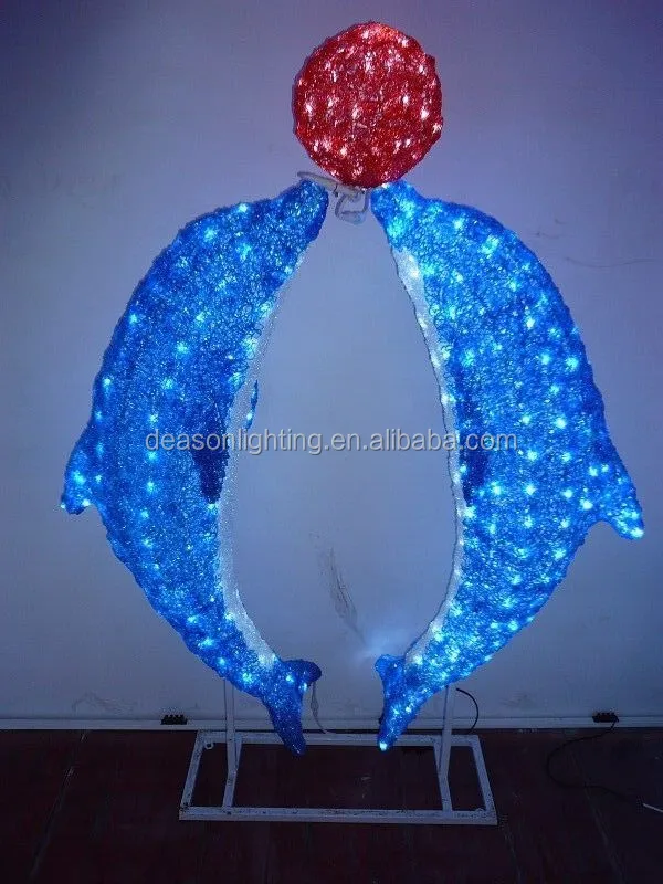 Outdoor Christmas Lighted Dolphin Buy Christmas Dolphin Motif Light