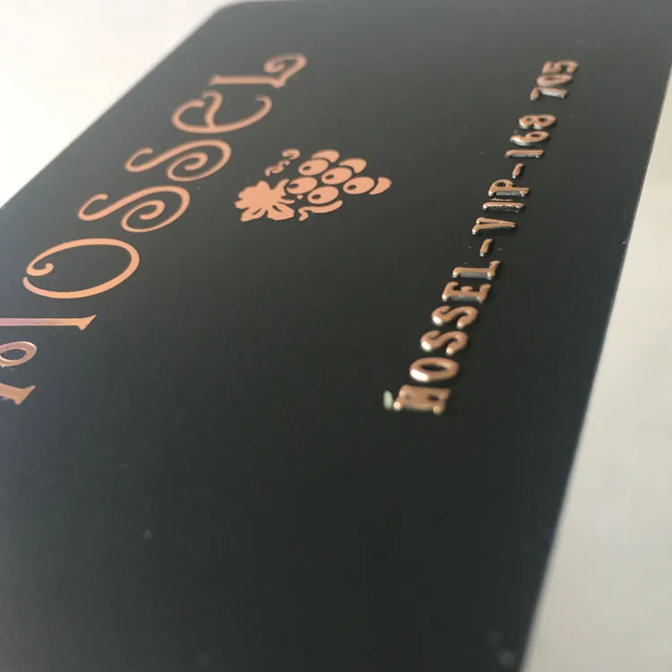 High Quality Black Card Gold Embossed Visiting Card With Gold Edge Gold