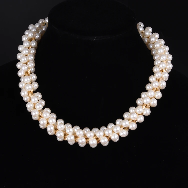 

Yongze 2018 Trendy Elegant Ladies Imitation Jewelry Bluk White Pearl Bead Necklace