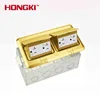 Duplex Pop Up raised Brass Stainless Steel Metal Electric Outlet Box