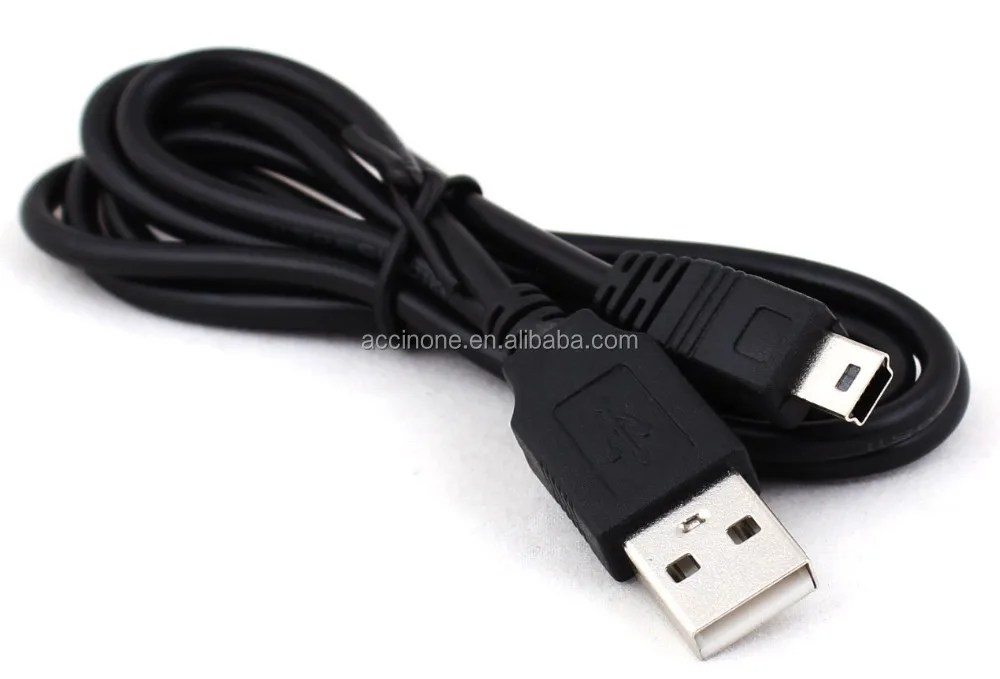 Free Shipping 5pin 1m Gamepad Mini Usb Power Charger Charge Cord For