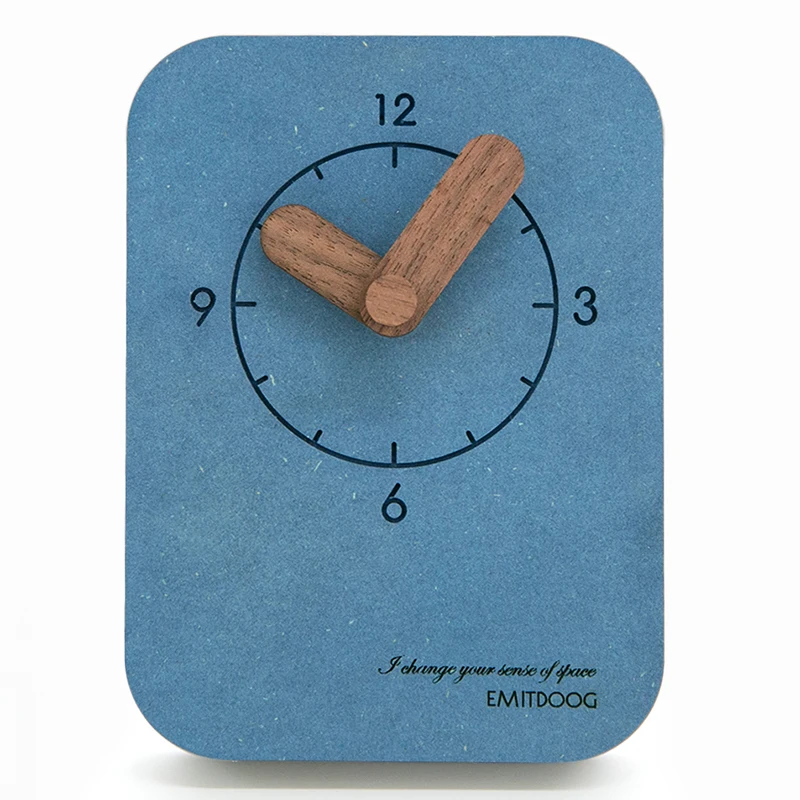 

EMITDOOG Home Decoration Square Wood Digital Table Clock Small Children's Gift Desk Clock Promotion 5 inch, Grey/orange/yellow/black/red/green/blue