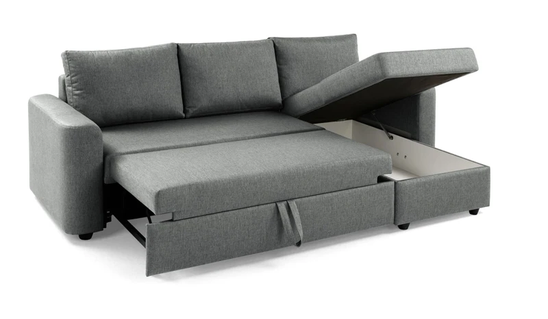 Low Price Corner Pull Out L Shape Large Storage Sofa Come ...