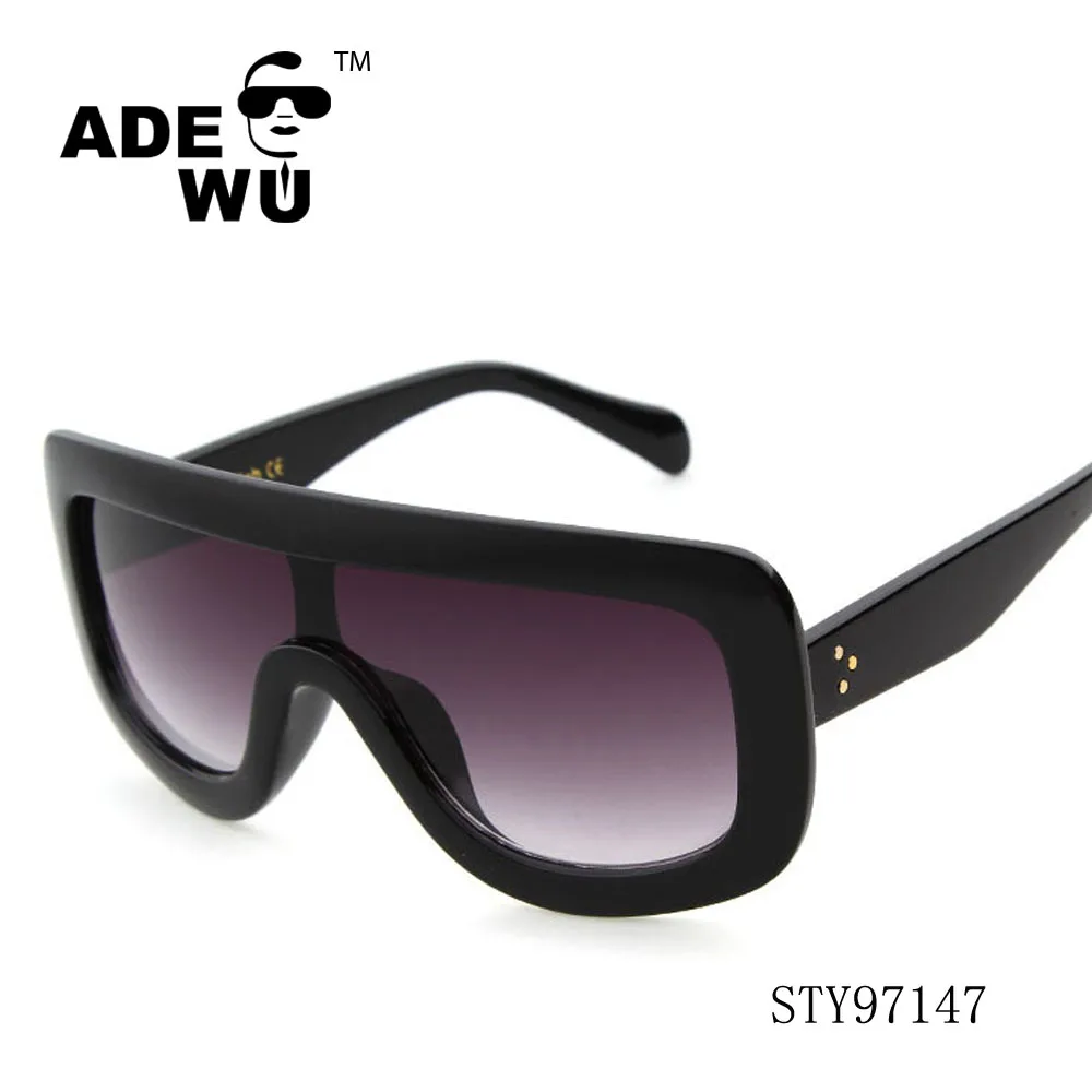 

ADE WU Newest Unique Women Sunglasses Square Glasses Vintage Big Frame Sun Glasses Acetate Shades Gradient Eyeglasses UV40, Any color available