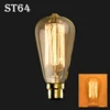 220V B22 Bayonet 40W Edison Pear Bulb Squirrel Cage Filament Old Fashioned Lamp ST64