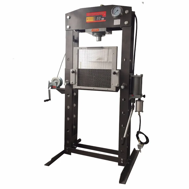 50ton Hydraulic/pneumatic Shop Press With Movable Ram With Protection