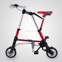 

8" Inch Folding Mini Bike Travel Bicycle City Town Foldable Bicycle Red
