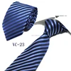 Tie high quality blue Striped necktie jacquard fancy silk neck tie wholesale VC-23