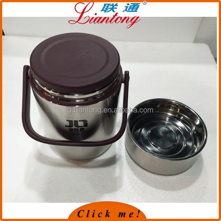 
1.5L 2.0L Stacking food flask Insulated Food Carrier Stainless Steel food Container with sealing lid 