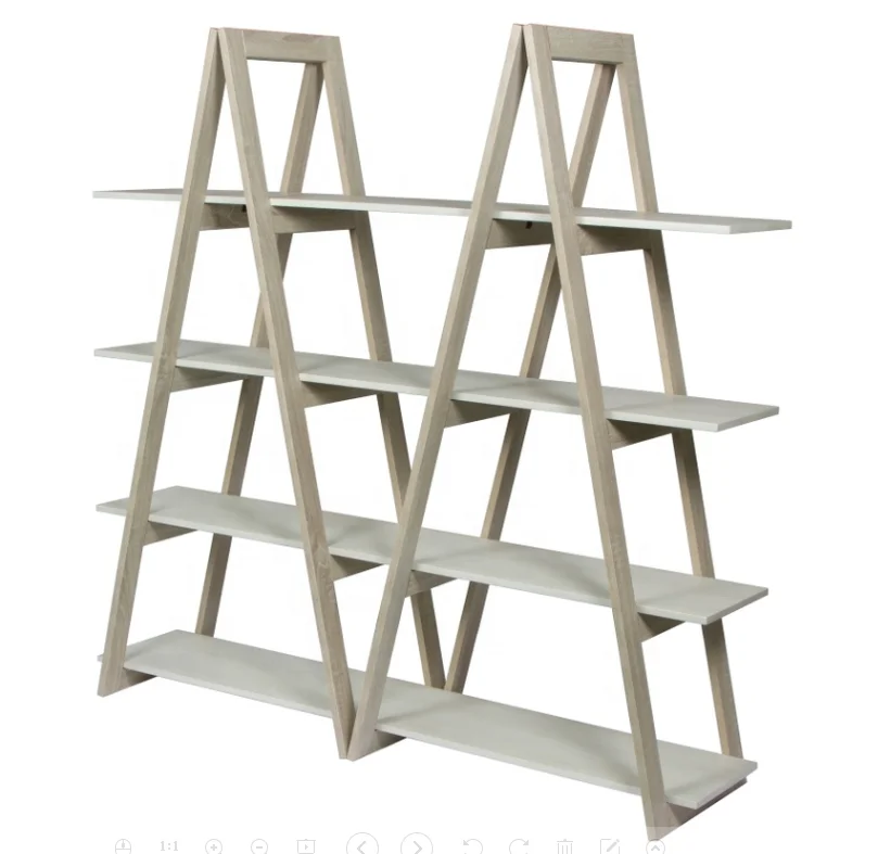 
Modern industrial book shelf wooden with 3 tiers rustic powder coating bookcase 