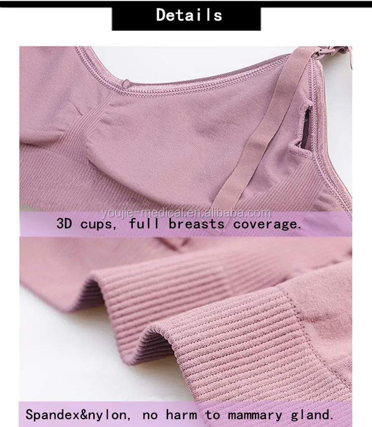 Oem Custom Adjustedstraps Front Open Nursing Sleep Bra Women's Feeding
