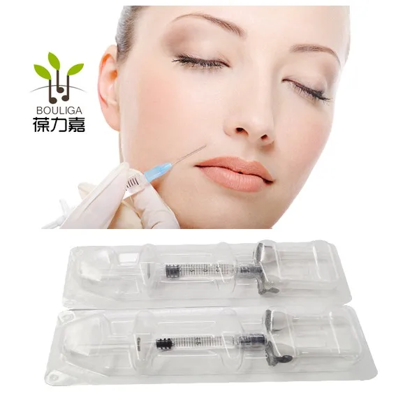 

Factory injectable 5ml lip enhancer HA gel facial dermal filler injection/ Hyaluronic acid syringe, Transparent