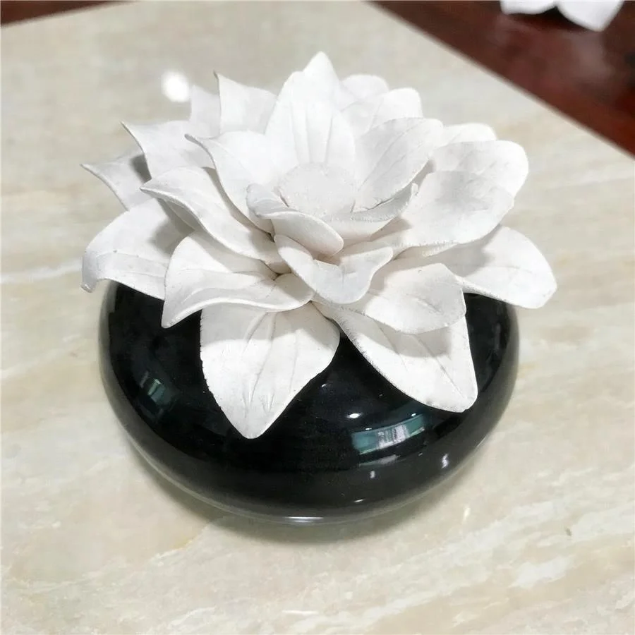 2019 Ceramic Aroma Stone flower Bottle Reed Diffuser For Home Decor