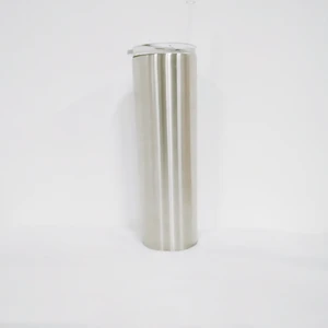 Image of 30oz 900ml stainless steel vacuum insulated skinny bottle beer cup tumbler with sliding lid straw coffee mug