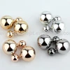 2014 double-sided ball earrings gold / silver / hematite