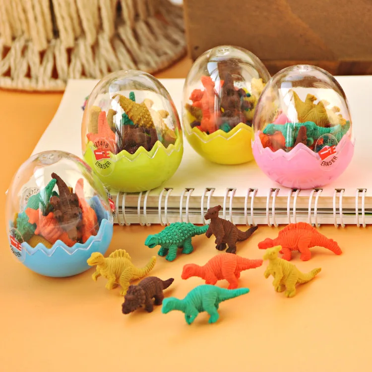 
Mini Cute Dinosaur Egg Eraser Kawaii TPR Rubber Eraser For Kids Girls Gift Cartoon Correction Supplies 