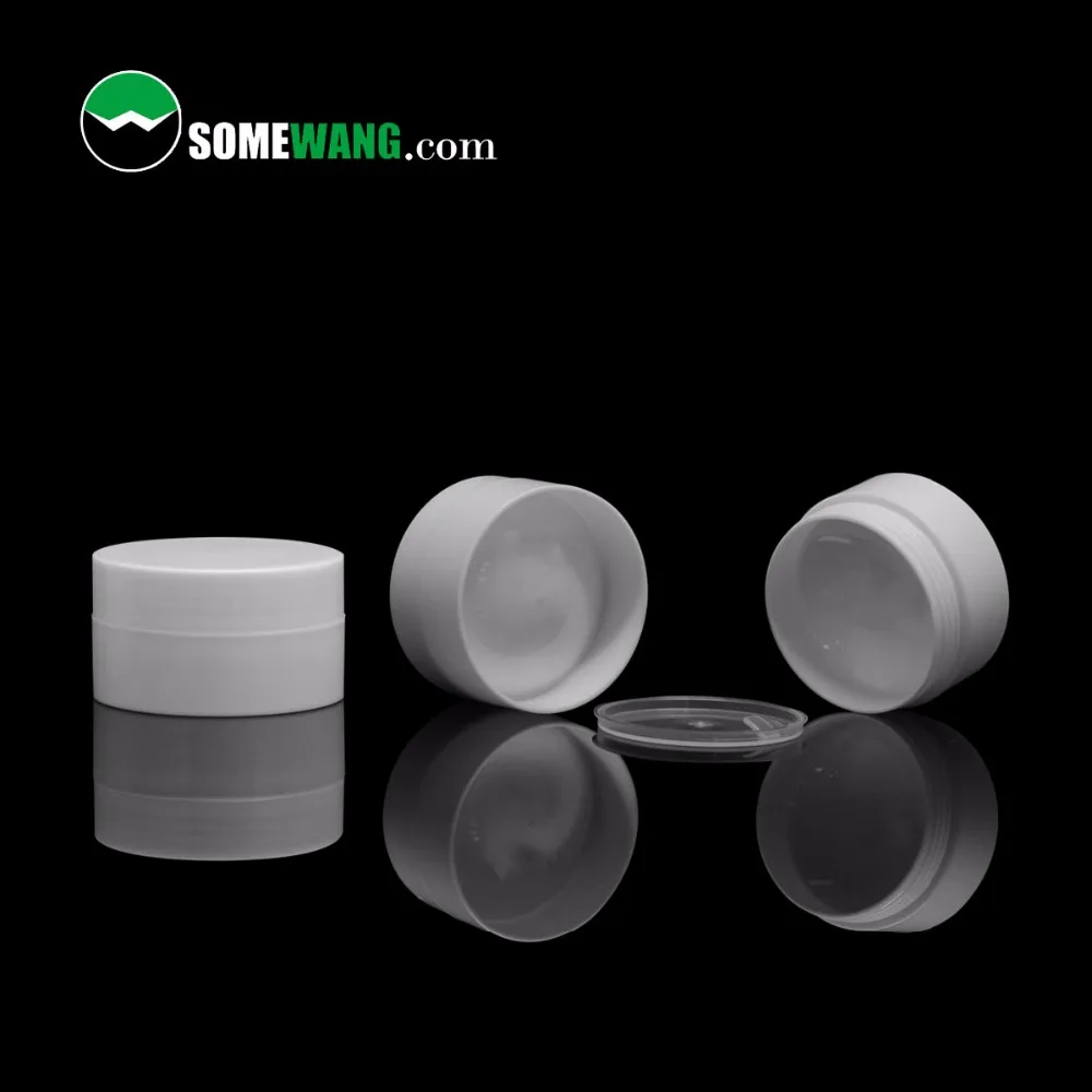 
3ml/5ml/10ml/30ml/50ml/100ml Flat PP Plastic Cream Jar, Cosmetic Empty Jar 
