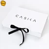 Sinicline custom thick cardboard gift clothes box packaging with ribbon
