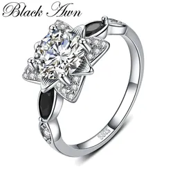 [BLACK AWN] 925 Sterling Silver Jewelry Wedding Ri