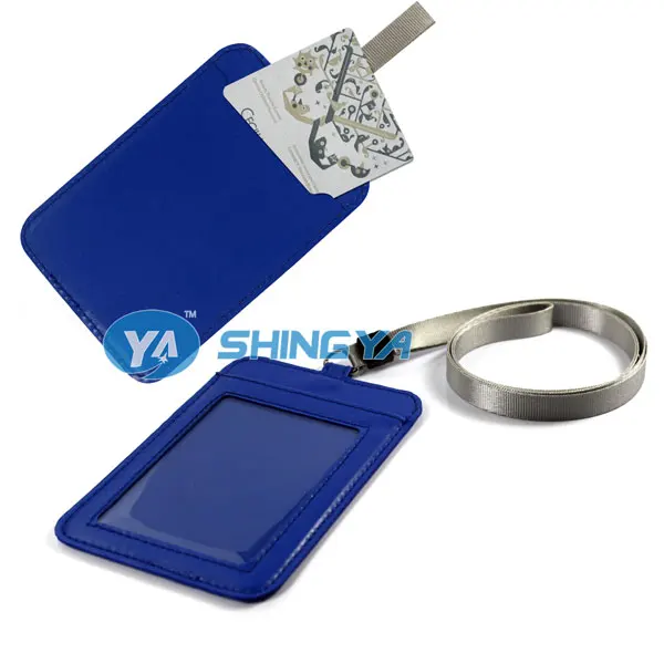
Promotional polyester lanyard plastic business ID card holder 
