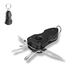 7 in 1 Multitool Keychain Knife Folding Multi Useful Key Ring with LED Flashlight Bottle Opener Knife Screwdriver