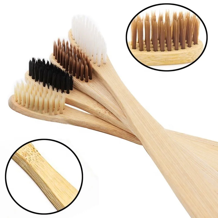 

ECO Friendly Comtom Disposable 100% Biodegradable Organic Bamboo Toothbrush With Holder, Bamboo natural
