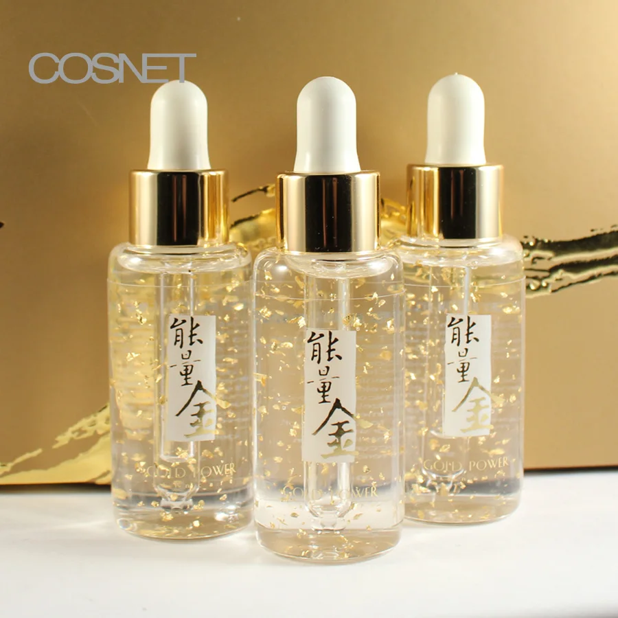 

Cosnet Skin Care 24K Gold Anti Aging Moisturizer Hyaluronic Acid Serum, Transparent belt gold foil