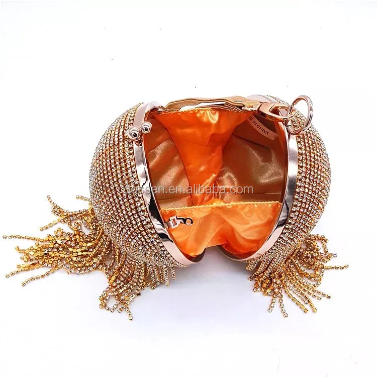 sphere clutch bag gold