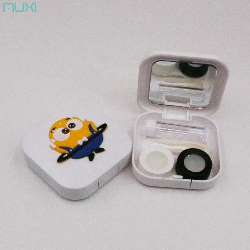 

Easy Carry Mirror Container for Contact Lens Pocket Contact Lens Case, Multi- colored