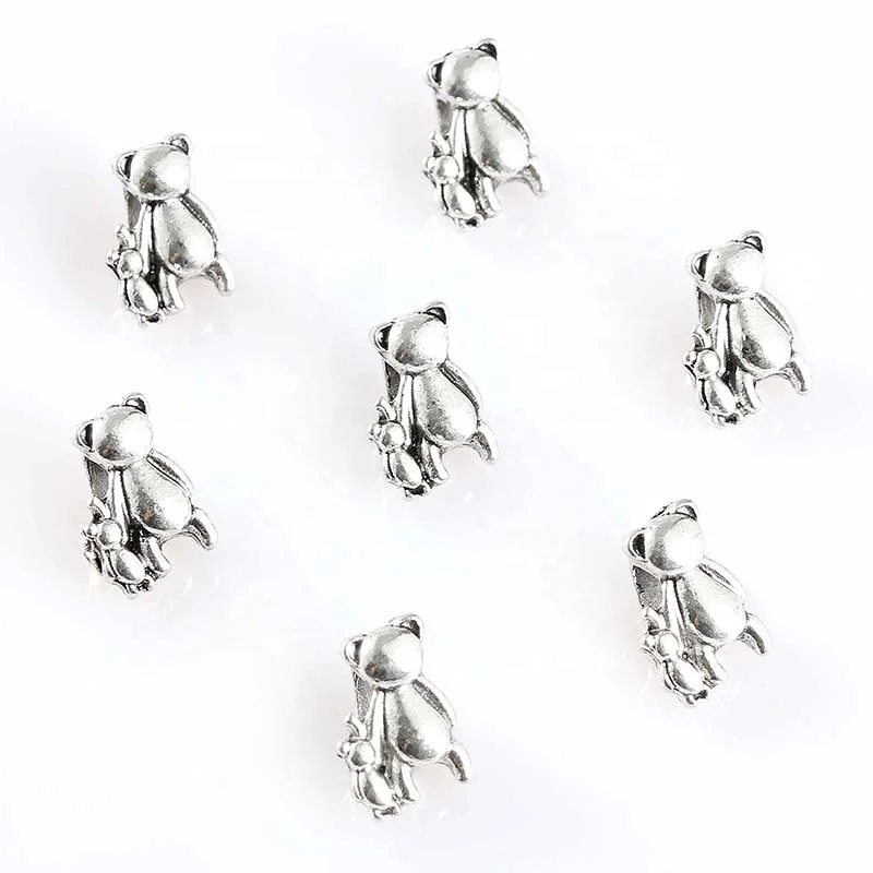 

Punk Silver Color European Bear DIY Bead&Jewelry Marking For Fashion Charm Bracelets Necklaces for Women DIY Making, Photo