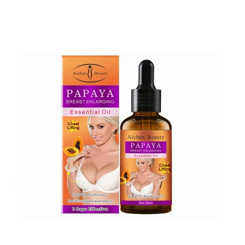 

Female best 100 % natural papaya breast enhancement essential oil 3 days effective compaction increases breast enhancement cream, Transparent