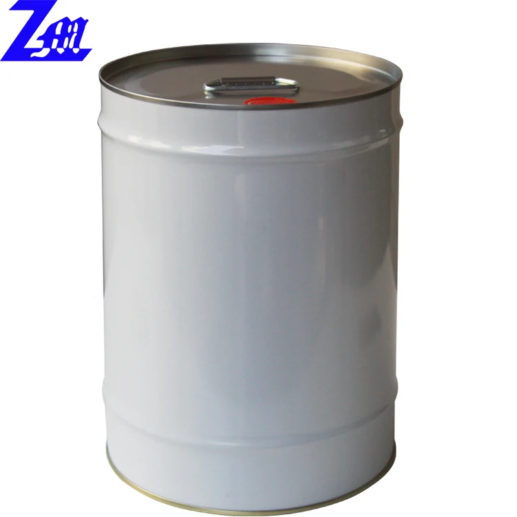 12l Round Metal Container With Cap And Handle For Oil/ink/paint/solvent