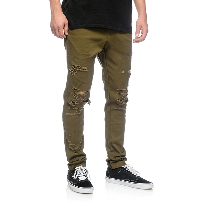 distressed jogger pants