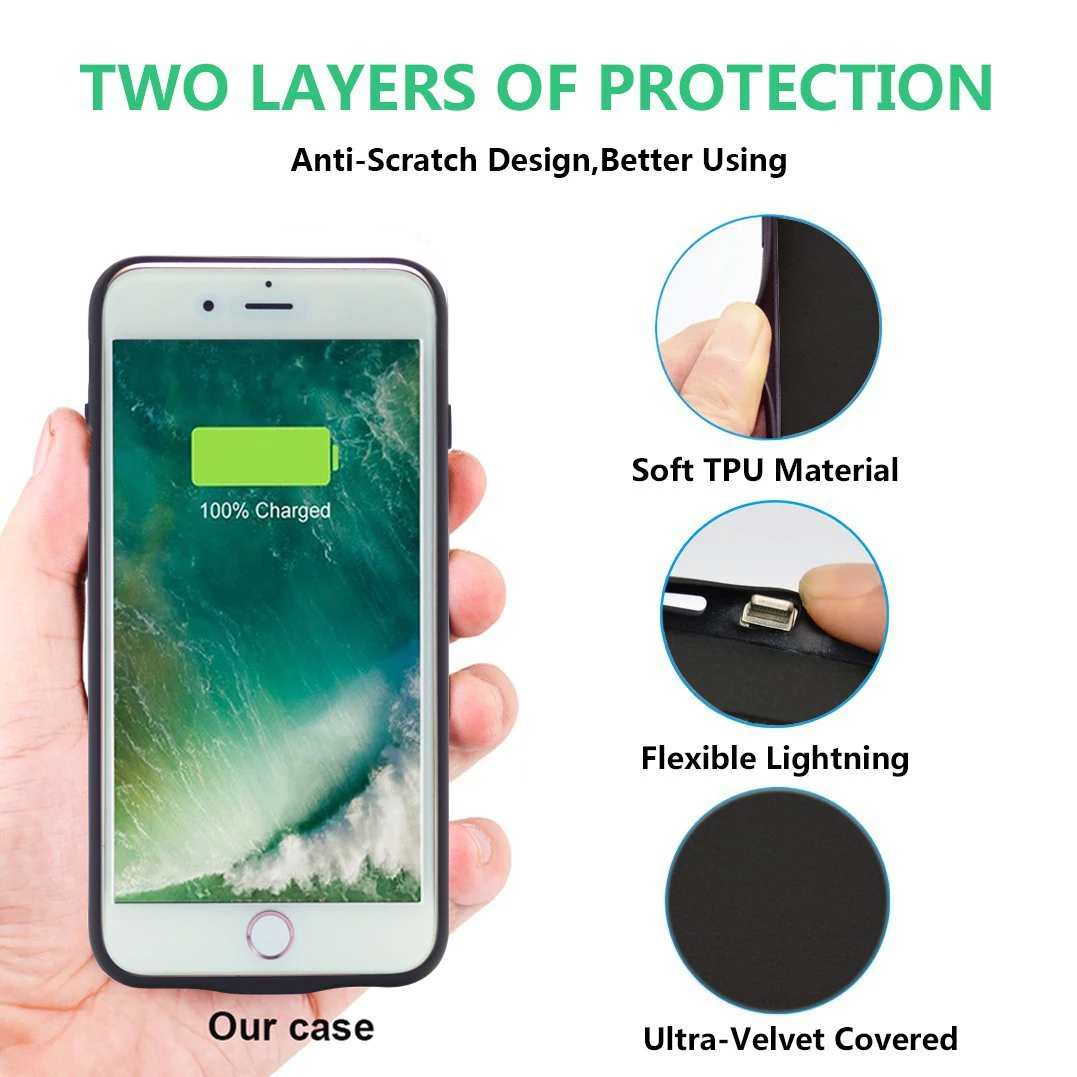 Ultra Thin 5.5 inch Audio Battery Case for iPhone 7 plus with 3.5mm headphone jack - ANKUX.COM