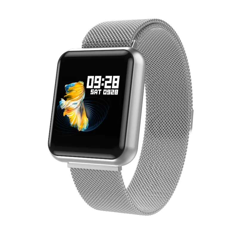 Amazon new model steel strap P68 sport smart watch smartwatch