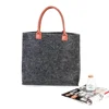 Big size cool gray colour women tote handbag felt material tote bag for shopping bag