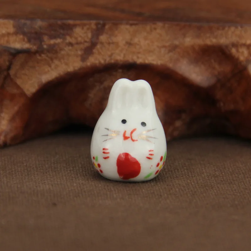 
18*23mm Wholesale Chinese rabbit shaped Glaze Ceramic Beads Fancy Hand Painted Porcelain Beads 