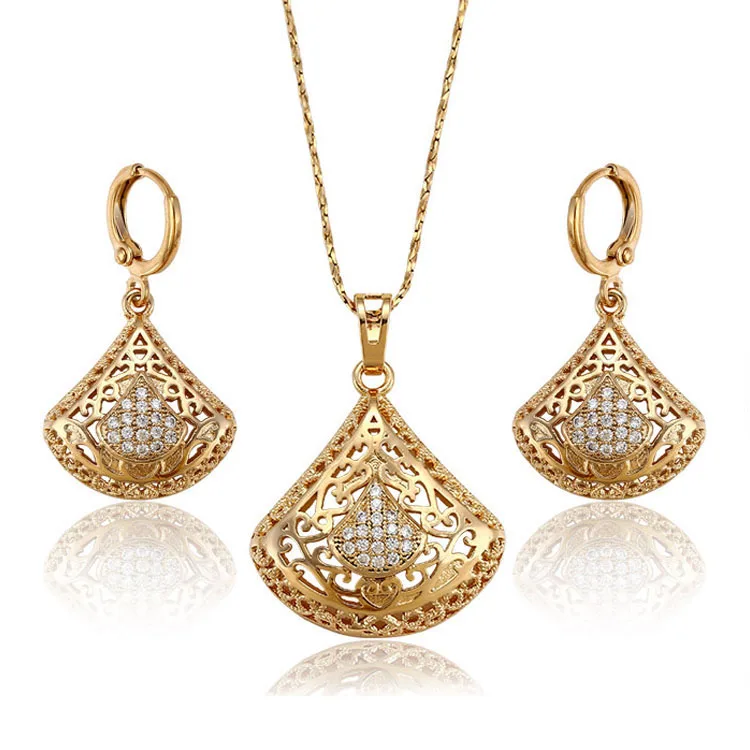 

62929-Xuping Fine Jewelry Woman Jewelry Set with 18K Gold Plated, White