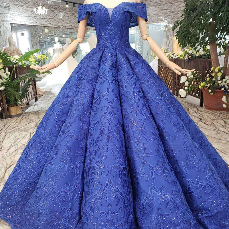 vestido de noiva azul royal
