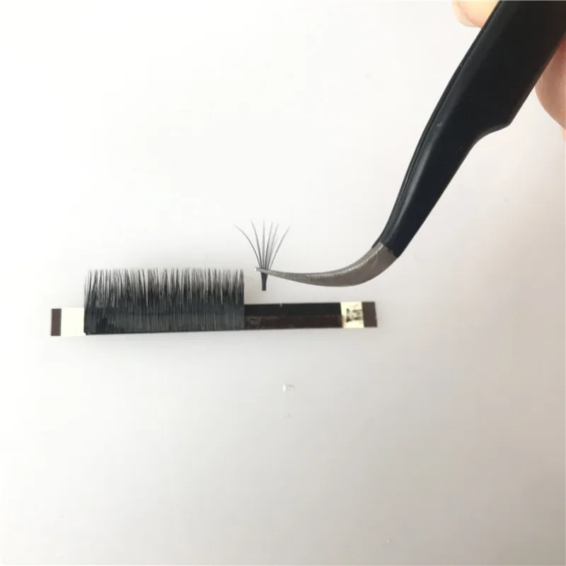 

Wholesale easy fan rapid blooming eyelash extension silk fast fanning lashes, Natural black