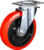 Long way red 6 / 8 inch 400kg PP core PU caster vintage industrial wheels manufacture