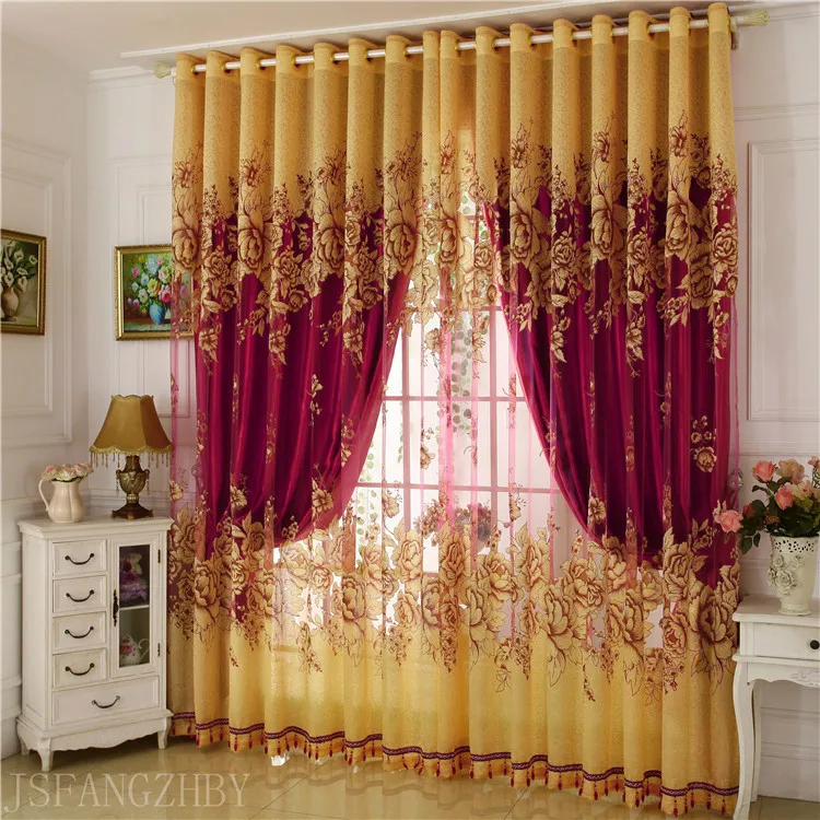 Chinese Ready Curtains Tulle For The Living Room Window Buy Curtains For The Living Room 6018