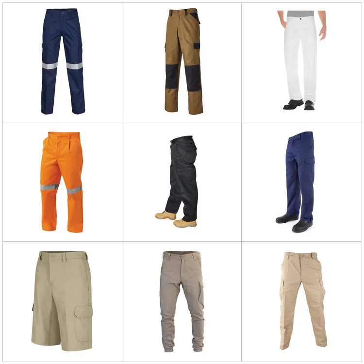 slim fit cuffed work pants